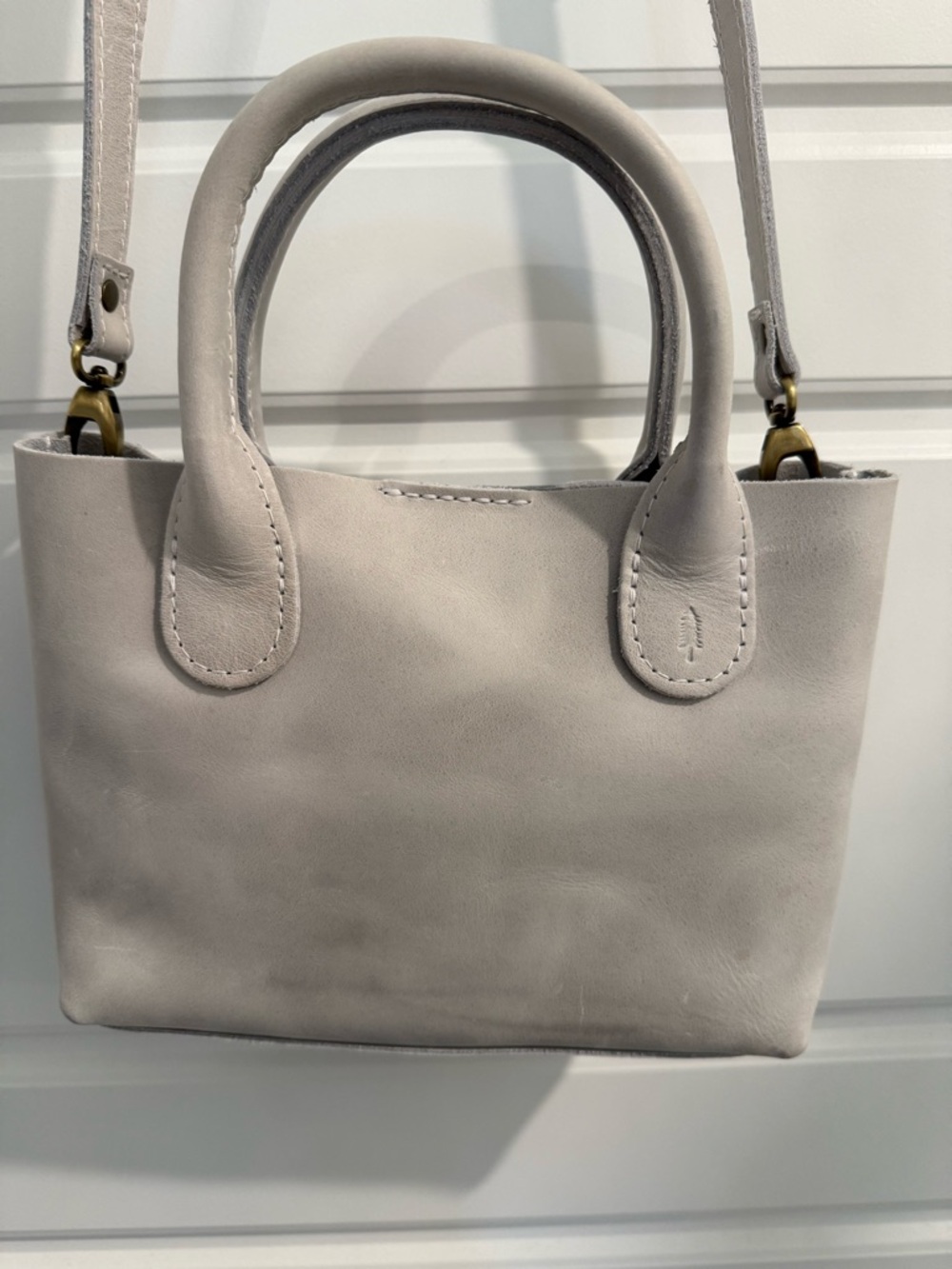 NWOT Portland Leather Goods small raindrop BELUGA! - Picture 3 of 7